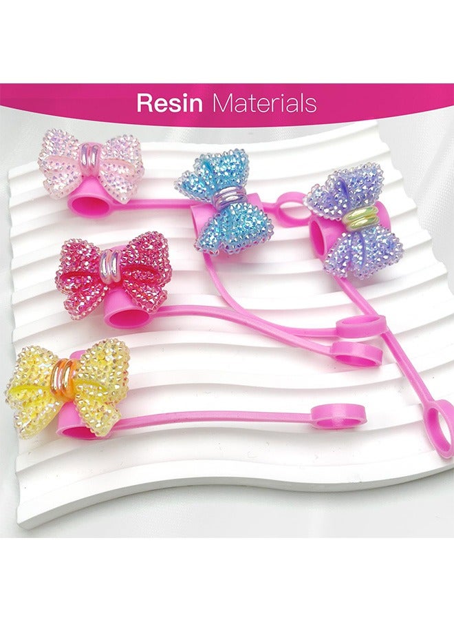 Beyond Stanley Cup Accessories Set Including 5 Pcs Silicone Straw Cover Cap, for 9-10 mm Straws (Pink) - Image 4