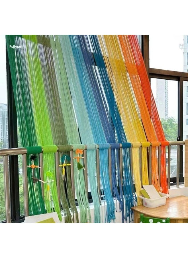 null - Kindergarten School Handmade Color Braided Rope Ring Creates Creative Decorative Material For Wall In Corner Area Of Class Art Design Area-Color:Silk Scarf Style 10 Pieces/random - Image 1