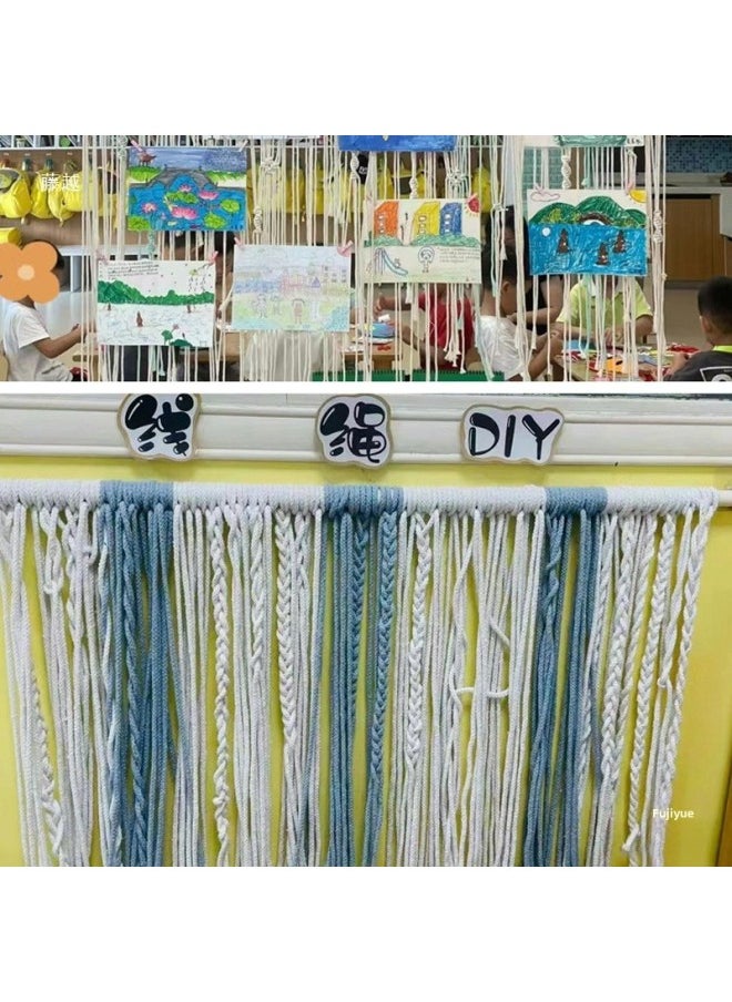 null - Kindergarten School Handmade Color Braided Rope Ring Creates Creative Decorative Material For Wall In Corner Area Of Class Art Design Area-Color:Silk Scarf Style 10 Pieces/random - Image 1