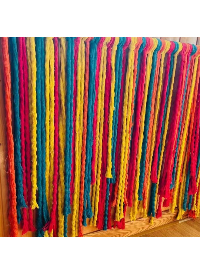 null - Kindergarten School Handmade Color Braided Rope Ring Creates Creative Decorative Material For Wall In Corner Area Of Class Art Design Area-Color:Silk Scarf Style 10 Pieces/random - Image 1