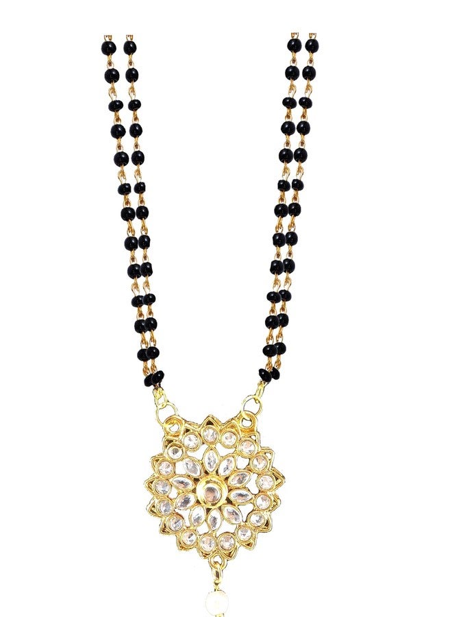 Embroco Gold Plated American Diamond Beautiful Stylish Fashionable Mangalustra - Image 1