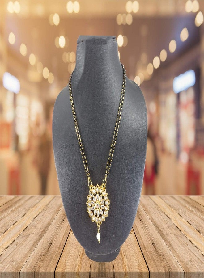 Embroco Gold Plated American Diamond Beautiful Stylish Fashionable Mangalustra - Image 3
