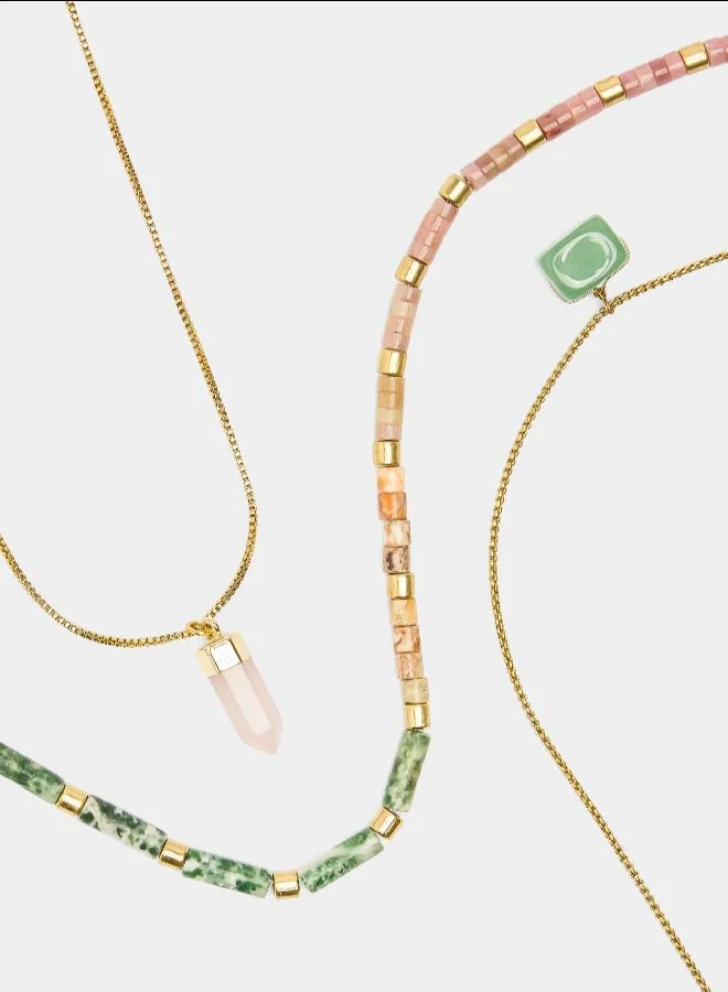 PARFOIS Set Of Necklaces With Stones