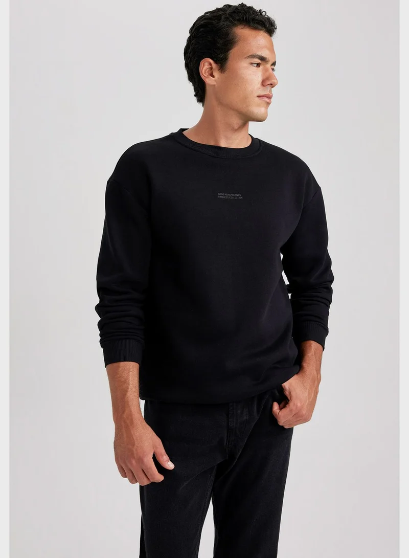 DeFacto Text Print Sweatshirt