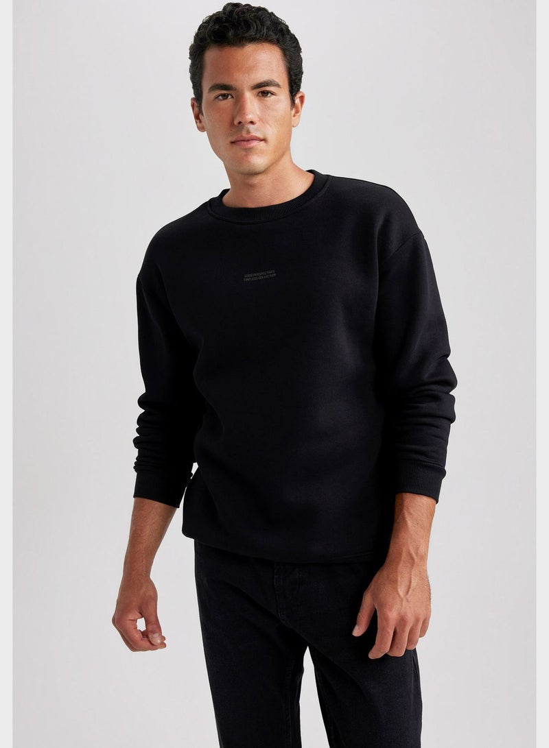 DeFacto Text Print Sweatshirt  - Image 1