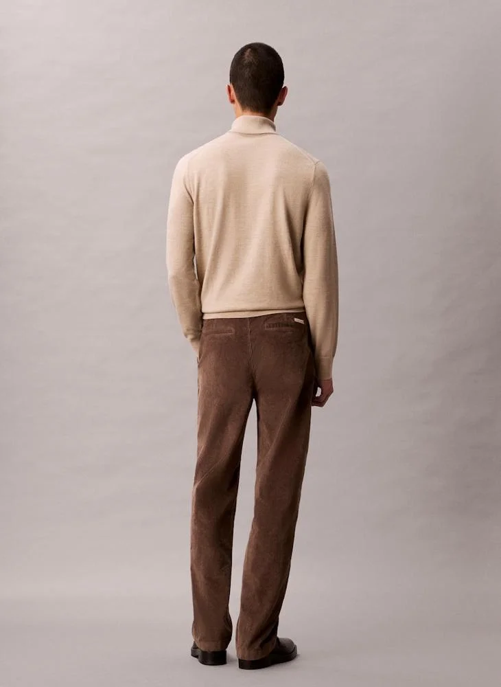 كالفن كلاين جينز بنطلون تشينو كورديور مستقيم بتصميم التسعينات