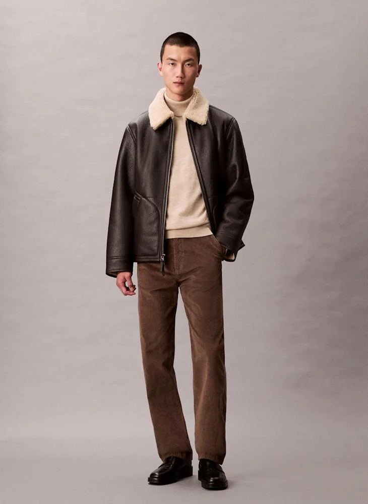 كالفن كلاين جينز بنطلون تشينو كورديور مستقيم بتصميم التسعينات