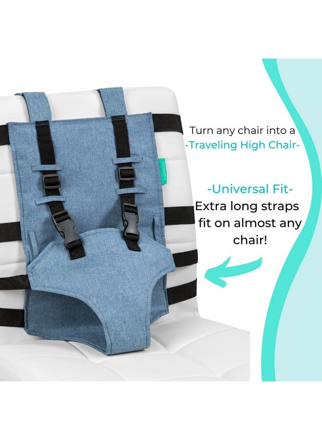 Swanoo Portable High Chair for Travel - Extra Long Straps- Travel High Chair Seat Safely Attaches to Most Chairs - Toddler & Baby Travel Essential - Baby Travel Accessories (Highchair) - Image 2