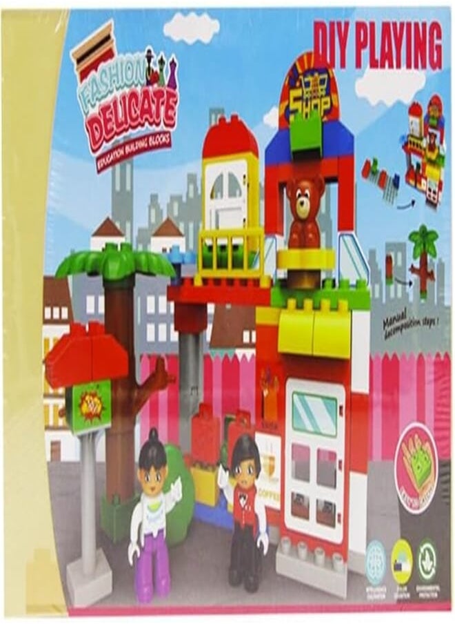 Diy Playing Fashion Delicate Building Blocks 64 pcs Multicolor 