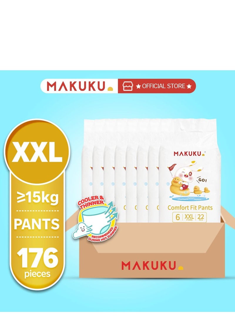 Makuku Comfort Fit Pants Diapers - Size 6 (15+kg) | 18-24 months | 176 Pieces  - Image 1
