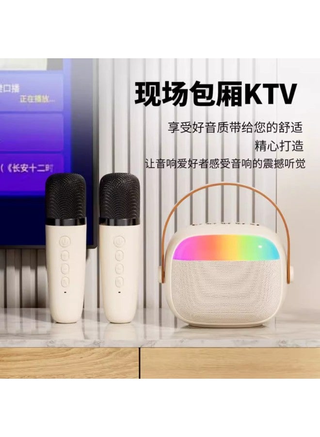 نيوترل مكبر صوت بلوتوث لاسلكي K30 مع إضاءة ملونة جذابة، ميكروفون مزدوج لغناء الكاريوكي، ميكروفون صوتي متكامل، محمول ومناسب للاستخدام في الهواء الطلق - Image 4
