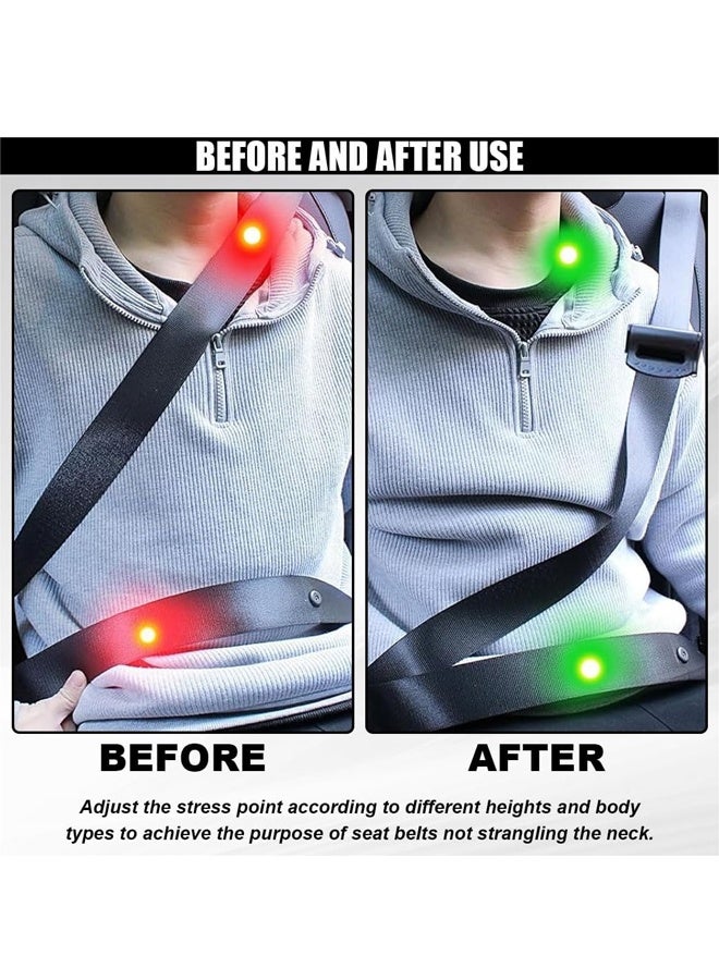 4 قطع من أدوات ضبط حزام الأمان للسيارة، مشابك حزام أمان السيارة العالمية للبالغين/الأطفال، حزام حماية مريح للكتف والرقبة للسيارة، وسيارات الدفع الرباعي - Image 4