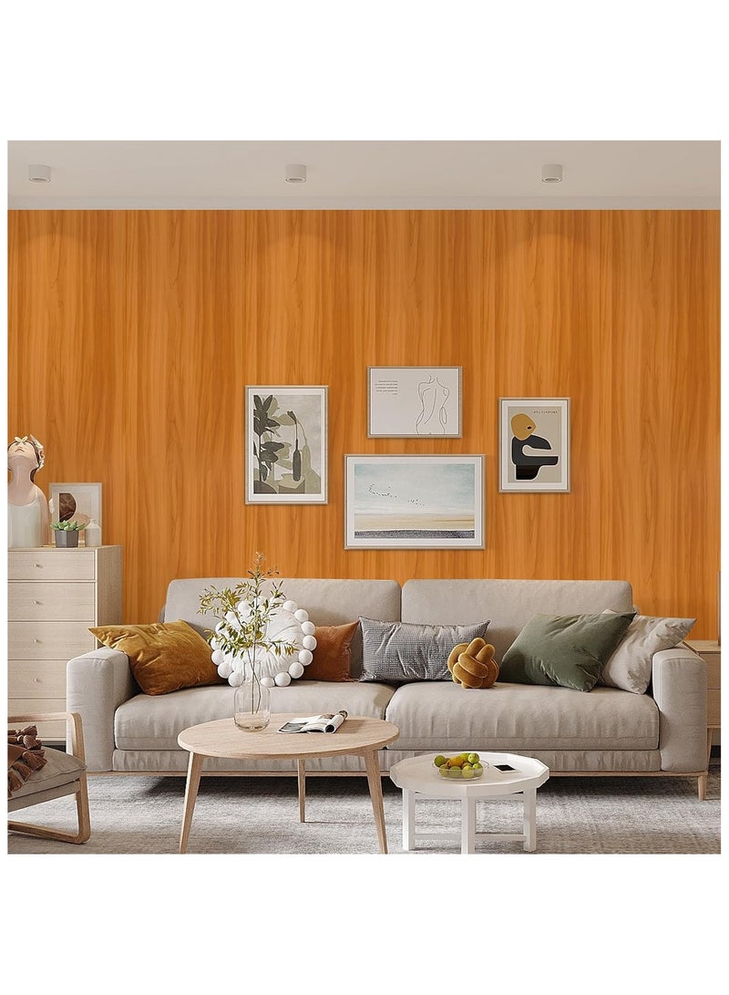 Anna 45cm x 5m Waterproof, Moisture-Proof, and Oil-Proof Faux Wood Grain Self-Adhesive Wallpaper for Home Renovation - Image 4