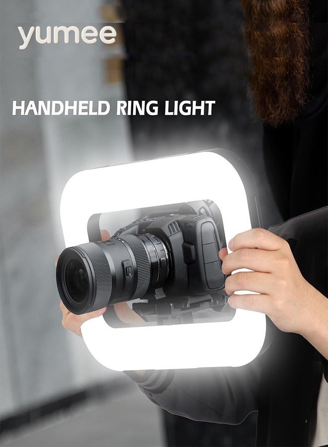 yumee Video Rig with Ring Light – Handheld Stabilizer for Multi-Platform Content Creation, Long-Lasting Power with Built-In 8000mAh Battery, Adjustable Ring Light for Makeup, Outdoor & Live Streaming - Image 4