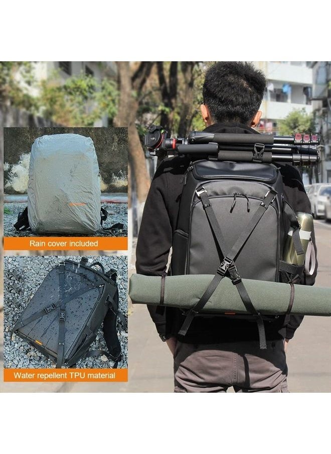 Besnfoto - Camera Backpack Waterproof Medium for DSLR/SLR Mirrorless Camera Photo Bag Women with Laptop Compartment for Travel - Image 1
