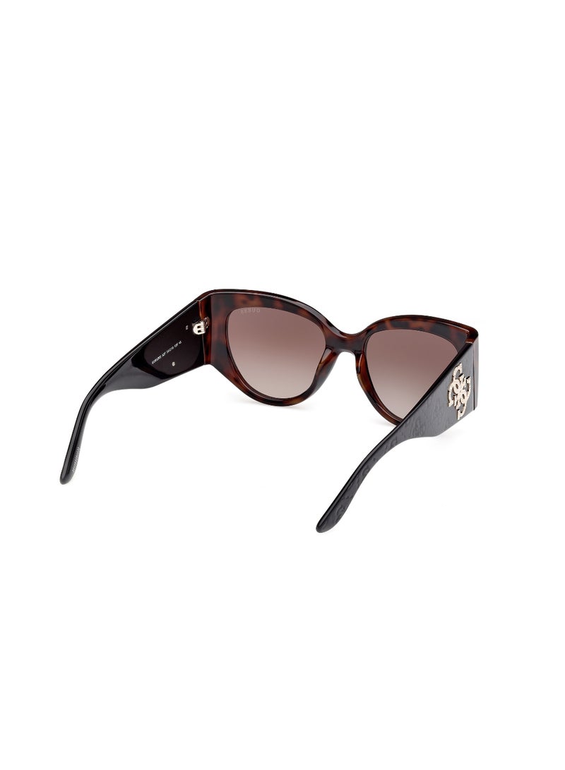 GUESS FULL RIM FEMALE CAT EYE BROWN INJECTED SUNGLASSES - Image 5