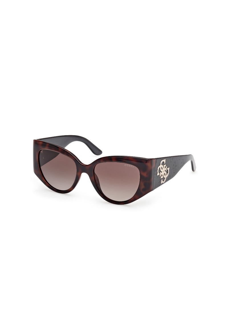GUESS FULL RIM FEMALE CAT EYE BROWN INJECTED SUNGLASSES - Image 1