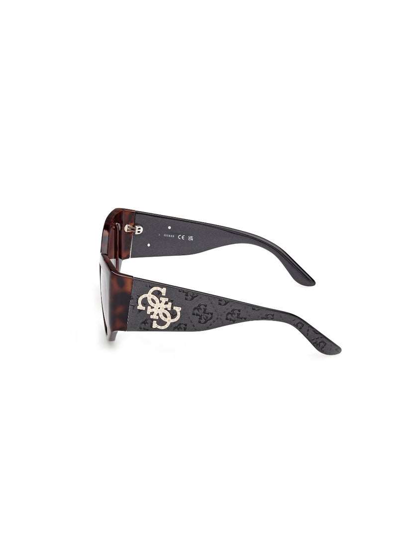 GUESS FULL RIM FEMALE CAT EYE BROWN INJECTED SUNGLASSES - Image 2