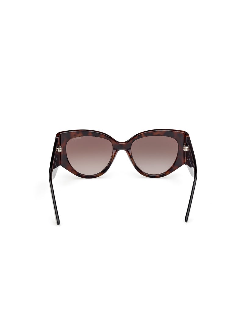GUESS FULL RIM FEMALE CAT EYE BROWN INJECTED SUNGLASSES - Image 4