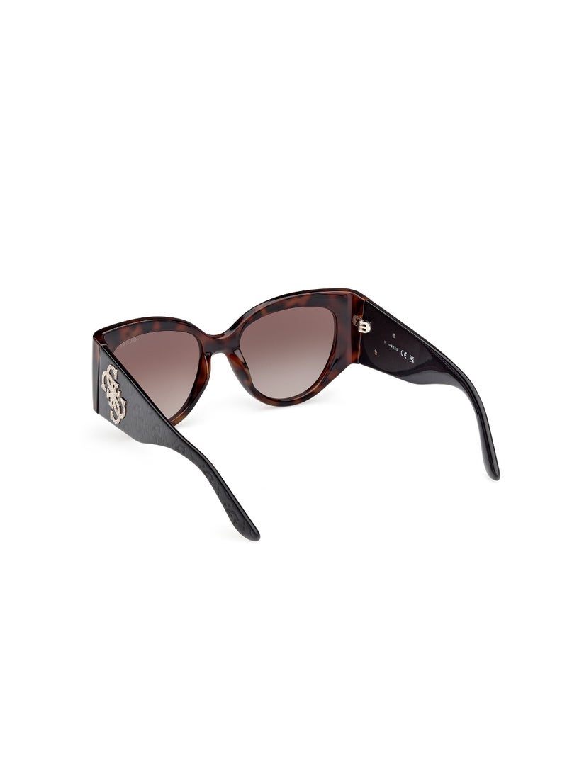 GUESS FULL RIM FEMALE CAT EYE BROWN INJECTED SUNGLASSES - Image 3