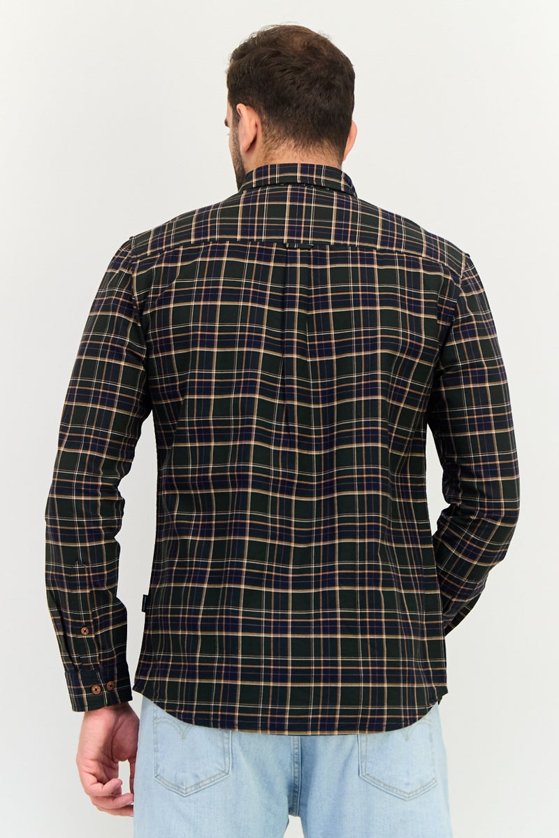 JACK & JONES Men Slim Fit Plaid Long Sleeve Shirt, Multicolor - Image 3