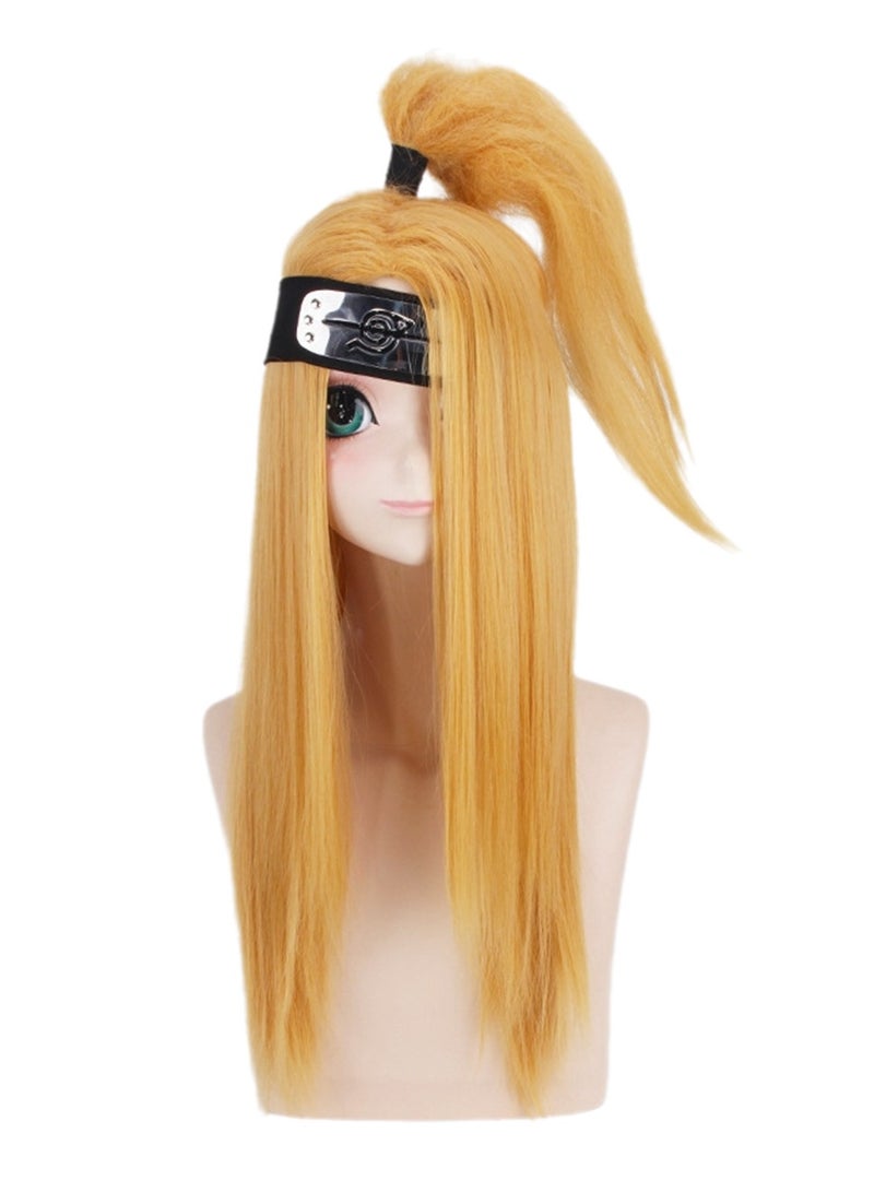 Naruto deidara golden cosplay wig costumes dress up wig - Image 1