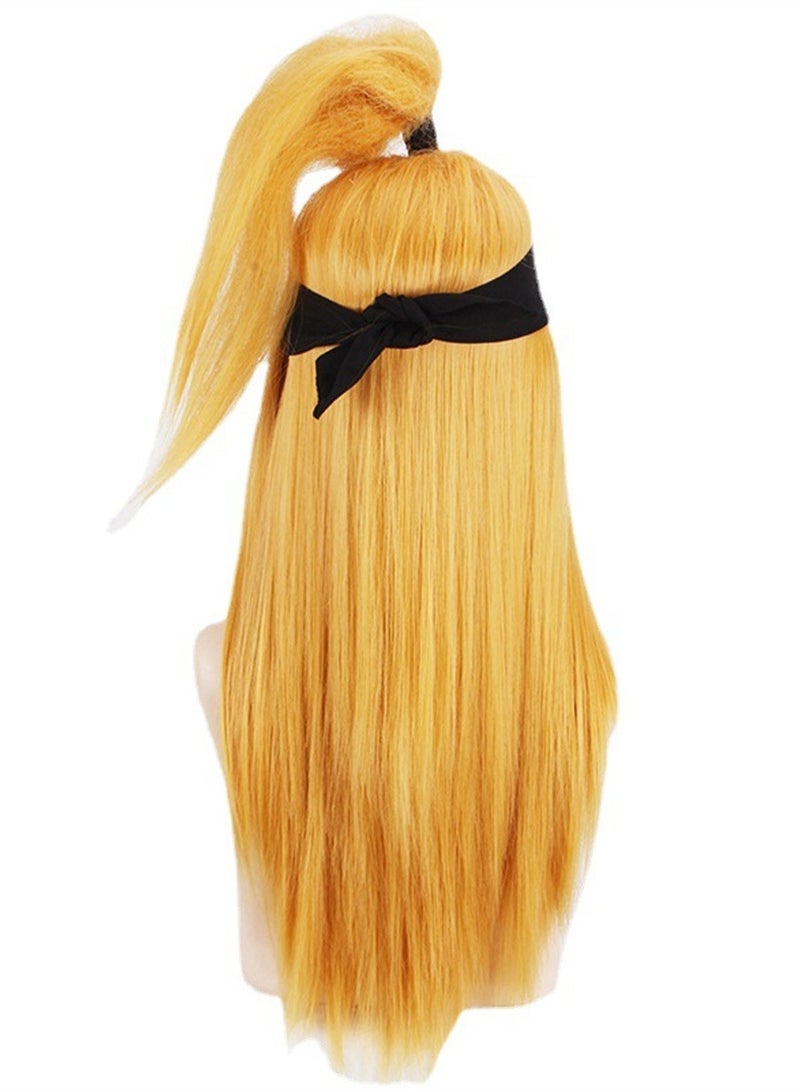 Naruto deidara golden cosplay wig costumes dress up wig - Image 3