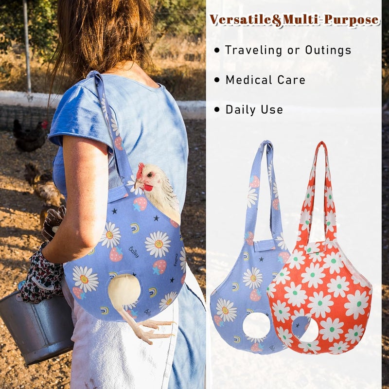 Aeaocvo 2 Pack Chicken Carrier Bag Saddle, Canvas Chicken Holder Sling Catching Hand Bag for Hen Rooster Poultry Poultry Transport, Travel - Image 5