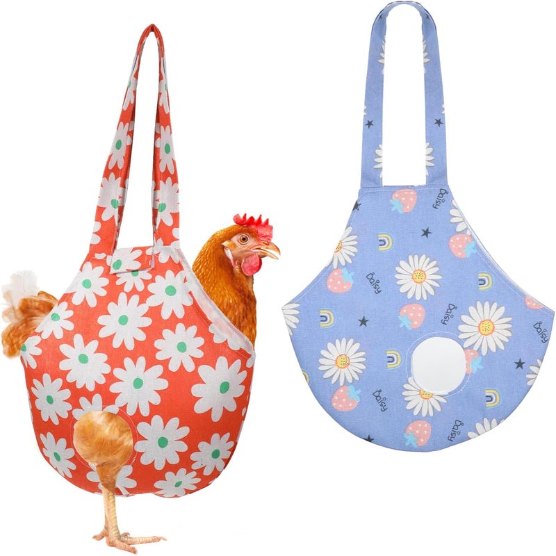 Aeaocvo 2 Pack Chicken Carrier Bag Saddle, Canvas Chicken Holder Sling Catching Hand Bag for Hen Rooster Poultry Poultry Transport, Travel - Image 1