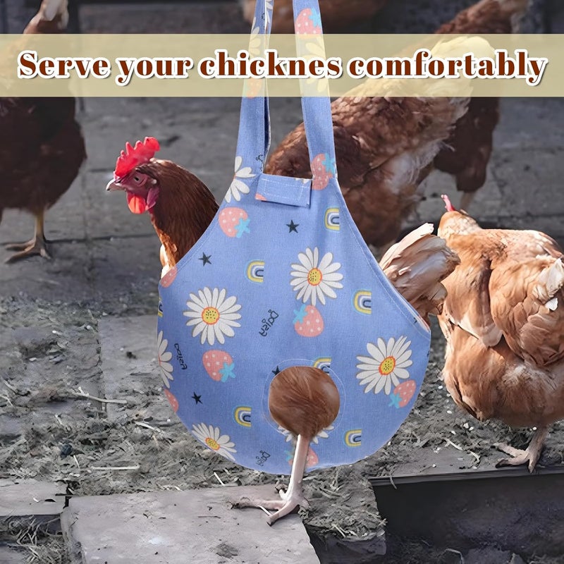 Aeaocvo 2 Pack Chicken Carrier Bag Saddle, Canvas Chicken Holder Sling Catching Hand Bag for Hen Rooster Poultry Poultry Transport, Travel - Image 4