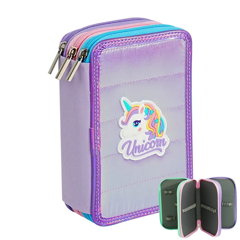 Large Capacity Solid Color Pencil Case 52 Colors Student Pen Bag School Stationery Pouch Durable Storage Bag for Art Drawing Painting Office School Supplies - Image 1