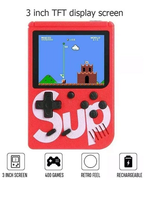 "SUP Game Box Plus: Mini Portable Handheld Console with 400 Retro Games – Upgraded Version!"