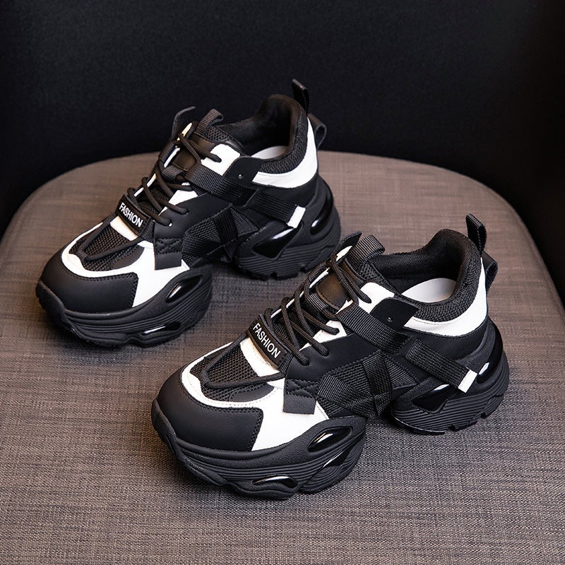 Platform Dad Shoes Style Sports Casual Shoes For Petite Women, Versatile Height-Increasing Fleece-Lined Women'S Sneakers - Image 2
