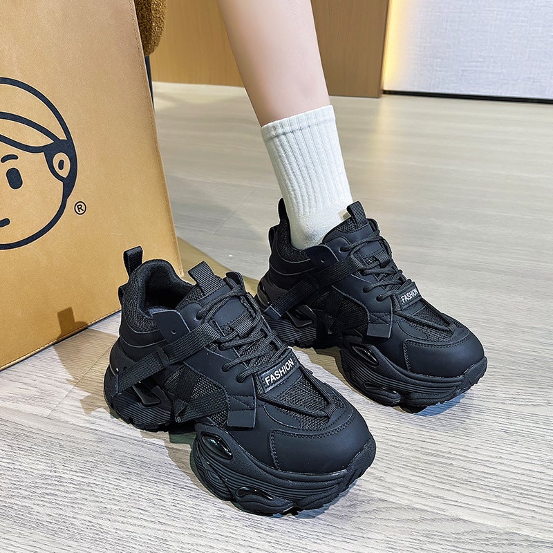 Platform Dad Shoes Style Sports Casual Shoes For Petite Women, Versatile Height-Increasing Fleece-Lined Women'S Sneakers - Image 1