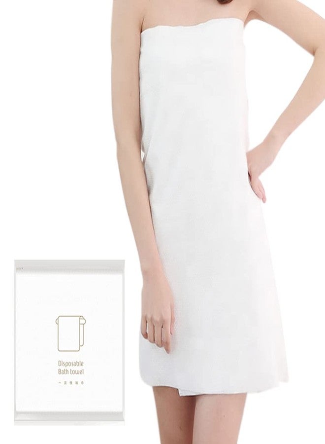 CSXD Oversize Disposable Bath Towels Thickened Cotton Body Shower Washcloth Portable Camping Towel, Individual Package, White, Large 28” x 55”/70 x 140 cm - Image 1