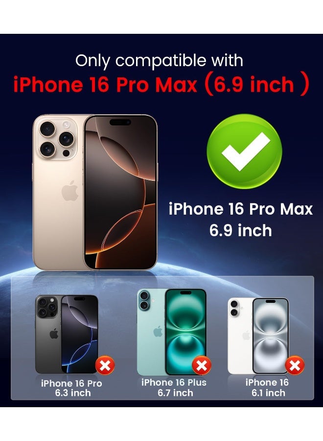 حافظة مغناطيسية لهاتف iPhone 16 Pro Max، [متوافقة مع MagSafe] [واقي عدسة كاميرا مدمج] [خفيفة الوزن] حافظة غير لامعة من السيليكون الناعم مقاومة للصدمات لهاتف iPhone 16 Pro Max 6.9 بوصة، أسود - Image 2