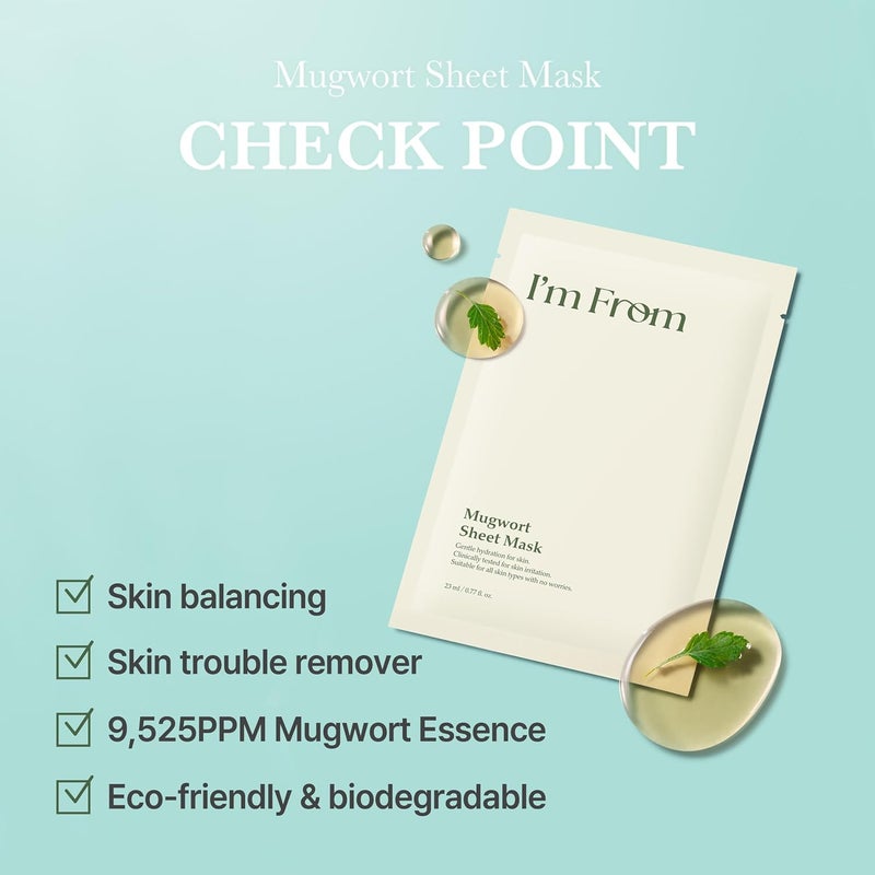 I'M FROM Mugwort Sheet Mask 23Ml® - Image 2