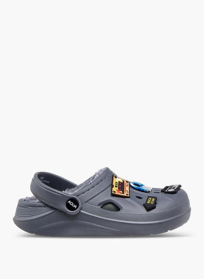 Aqua Jibbitz Accent Clogs with Backstrap