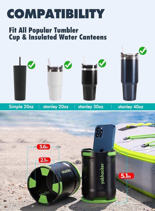 YAKHACKER SUP Paddle Board Cup Holder with Rubber Tab - Multi-Functional and Anti-toppling Cup Holder, Drinks Holder, Inflatable Paddle Board Accessories, Includes Action Mount - Image 3