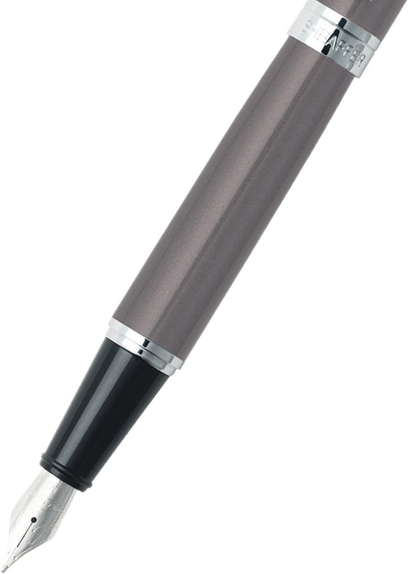 Sheaffer 300 Chrome Plate Trim Fountain Pen Medium Nib Metallic Grey E0932953 - Image 5