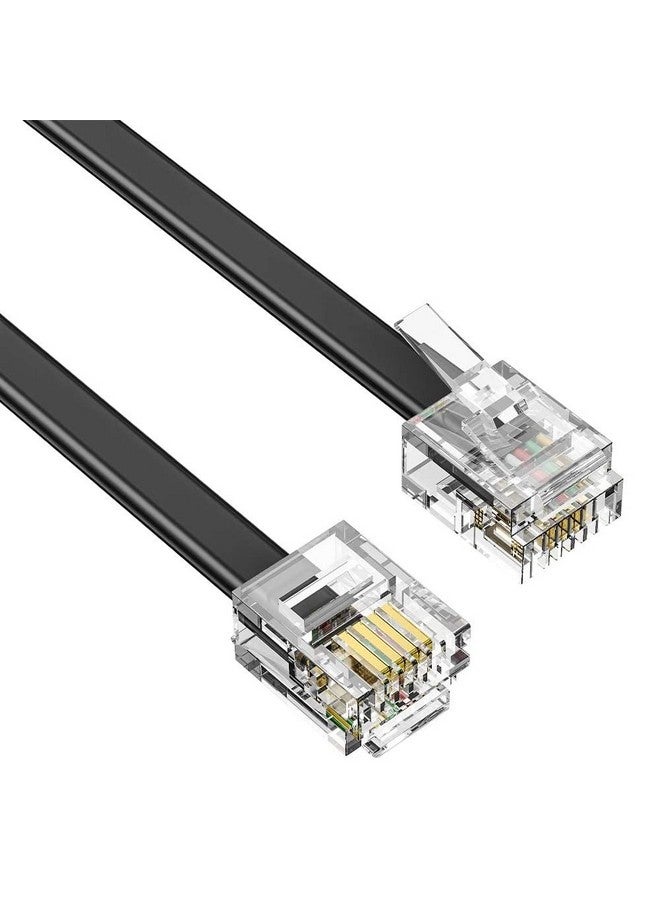 كابل تمديد الهاتف الأرضي بطول 5 أمتار من  سلك الهاتف الأرضي مع مقابس RJ-11 قياسية وكابل مودم إنترنت عالي السرعة (5 أمتار) - Image 1