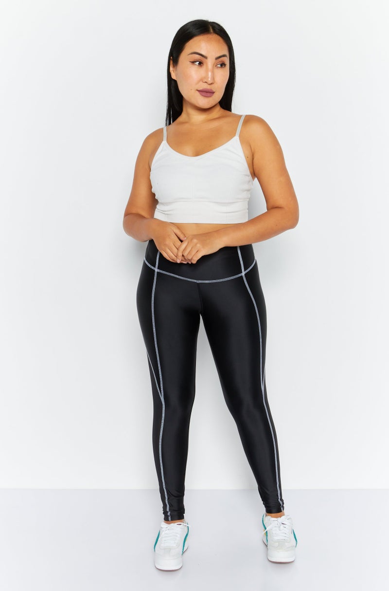 Reebok Women Tight Fit Pull-on Training Leggings, Black - Image 2