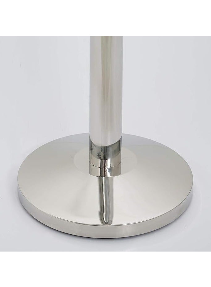 ماركة غير محددة Queue Rope Barrier Silver with Retractable Belt Stanchion Post and Metal Base, Stainless Steel Crowd Control Stand Set for Museum, Airport, Bank  - Image 3