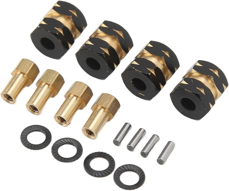 مجموعة محول تمديد محور العجلة من النحاس الأصفر للتحكم عن بعد لطراز Axial SCX24 AXI90081 AXI00001 مقياس 1:24 - Image 5