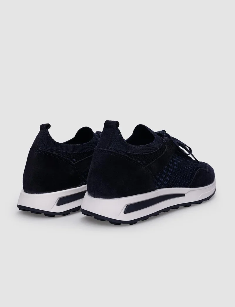 Cabani Knitwear Navy Blue Lace-up Men's Sports Shoes