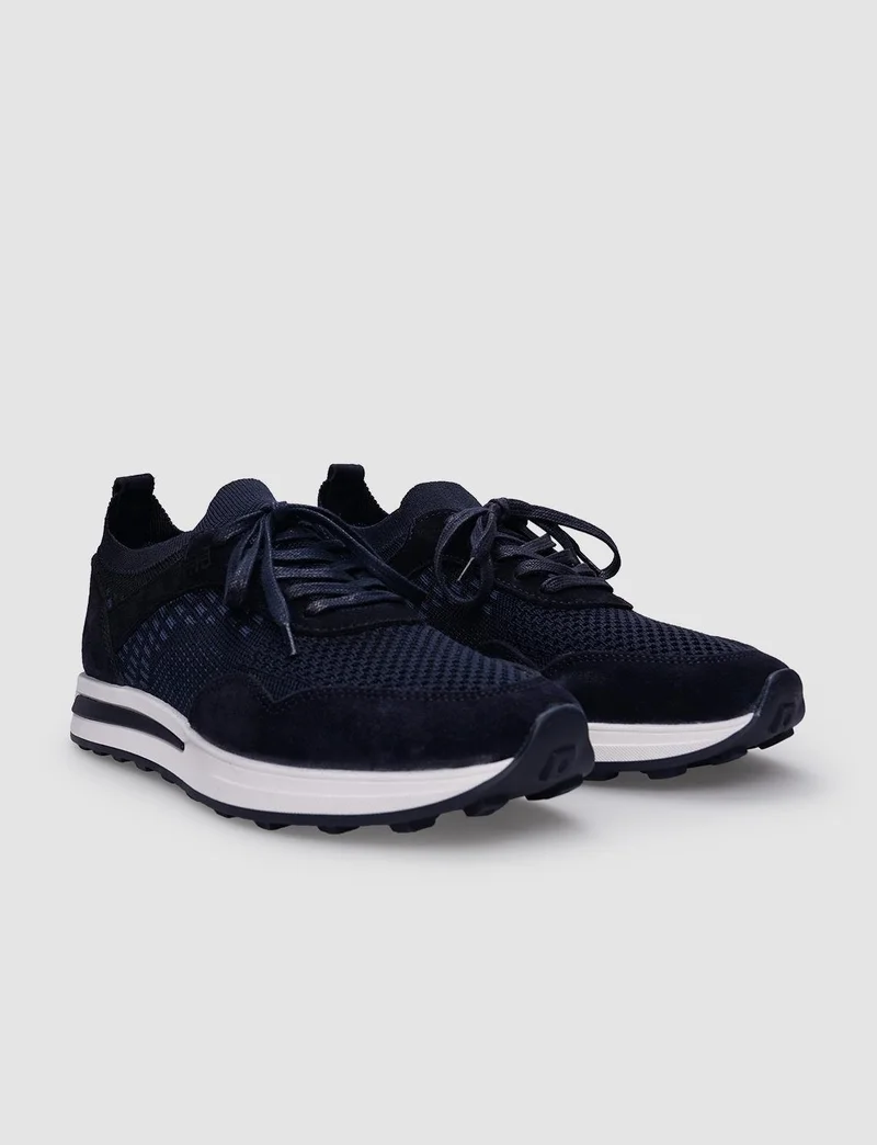 Cabani Knitwear Navy Blue Lace-up Men's Sports Shoes