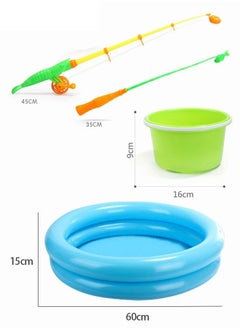 MIXDE Magnetic Light Up Kids Fishing Pole Bath Toy Set ,Outdoor Water Toys and Fishing Game for Kids Age  - Image 4