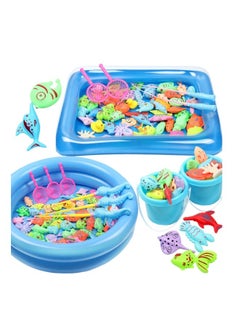 MIXDE Magnetic Light Up Kids Fishing Pole Bath Toy Set ,Outdoor Water Toys and Fishing Game for Kids Age  - Image 5