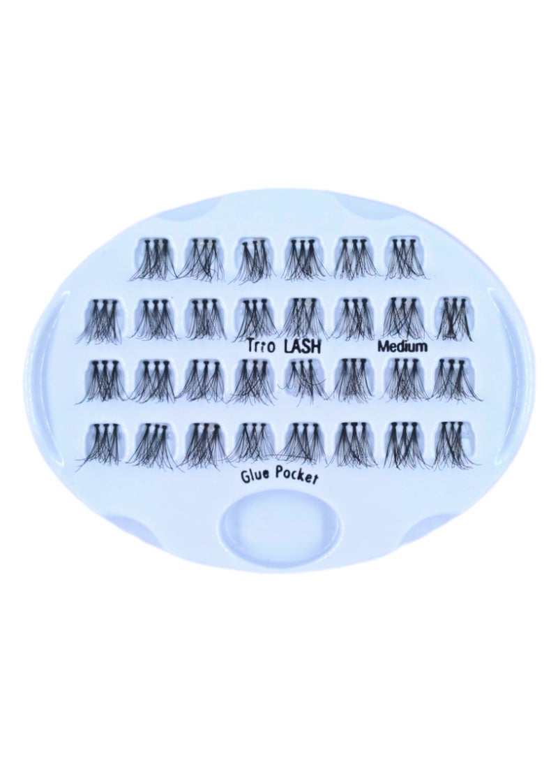 JOJO Eyelashes Human HAIR Black 3X MEDIUM - Image 4