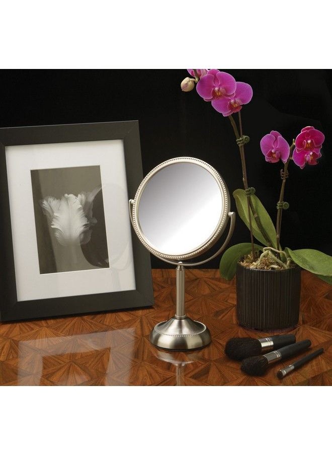 Twosided Tabletop Makeup Mirror Makeup Mirror With 10X Magnification & Swivel Design Portable 6Inch Diameter Mirror In Nickel Finish Model Jp910Nb - pzsku/ZEED3ACFC8C7BA5FA4BFFZ/45/_/1693548017/82ef3fbc-275e-4c8a-8e5b-31591af2608b